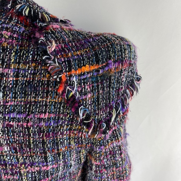 Chanel Rainbow tweed long fringe trim jacket - Picture 9 of 10